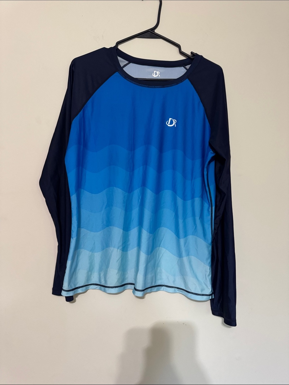 DR Men’s Blue Gradient Long-Sleeve Swim Rash Guard